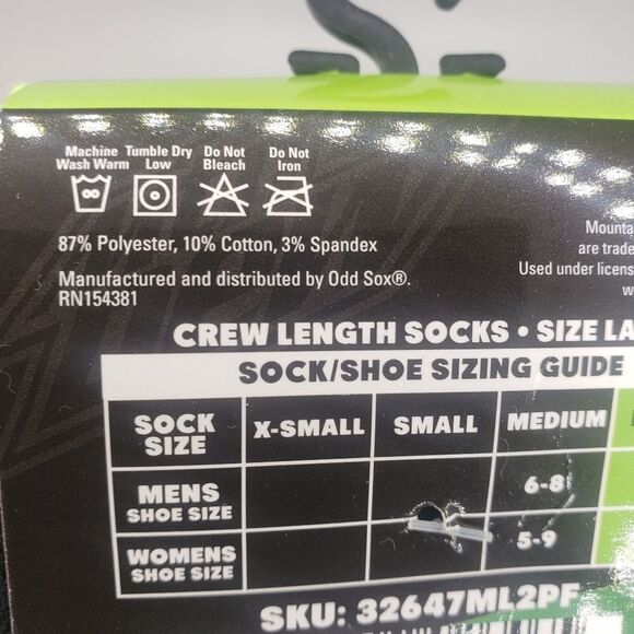 Mountain dew crew socks - Picture 5 of 6